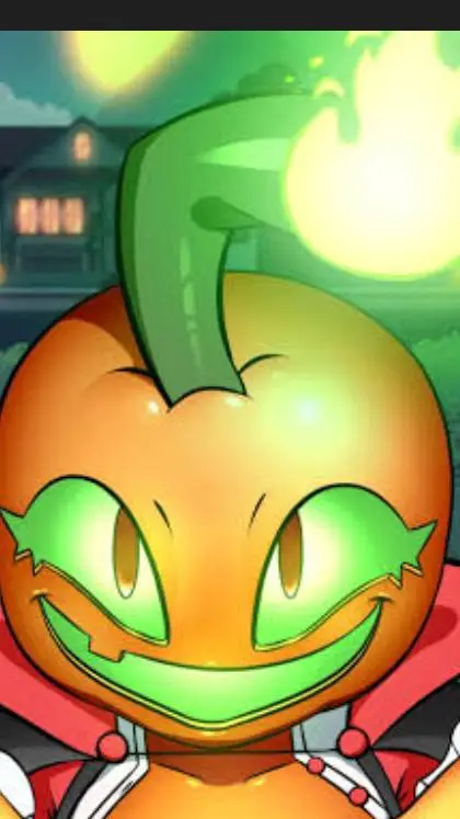 ai character: pumkin girl background