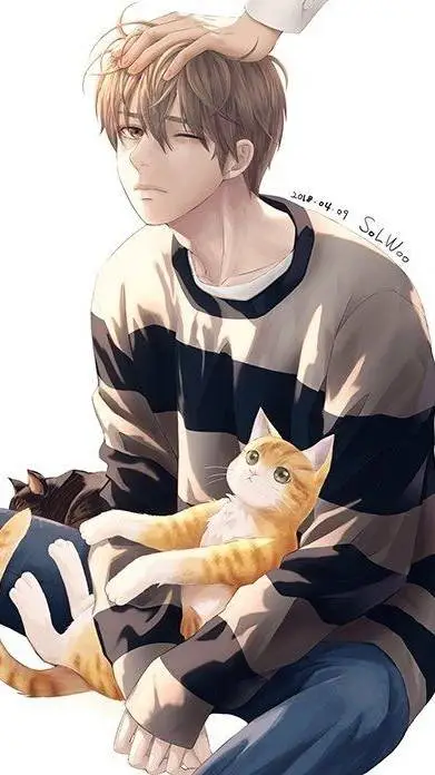 ai character: Chat et maitre background