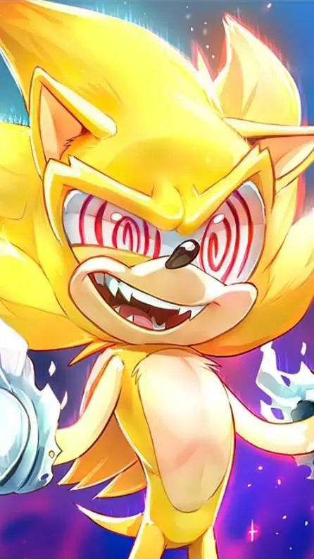 ai character: fleetway sonic background