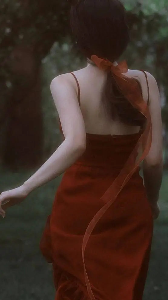 ai character: The Lady in Red background