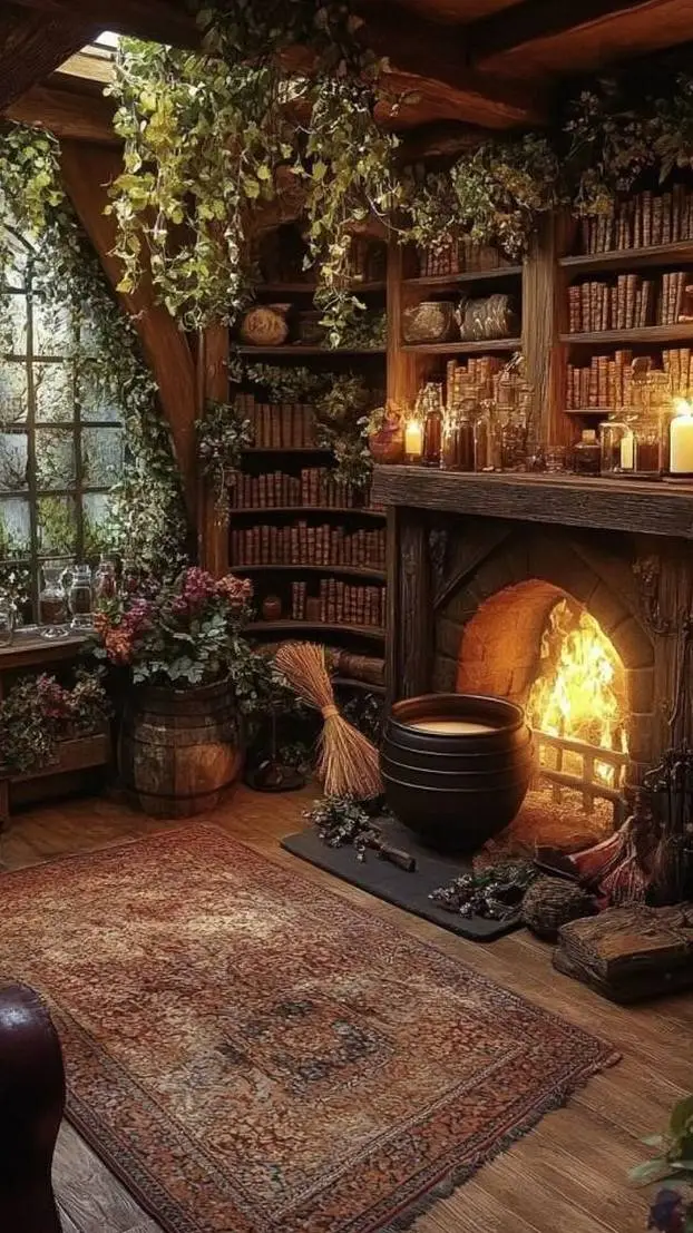 ai character: The Witches' House background