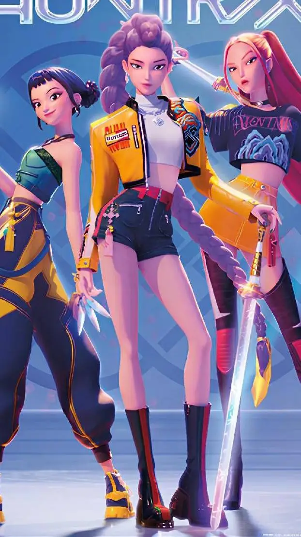 ai character: Kpop demon hunters background