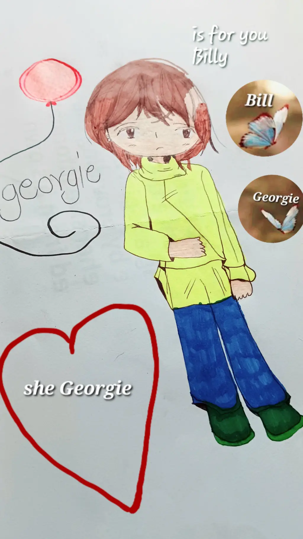 ai character: Georgie Denbrough  background