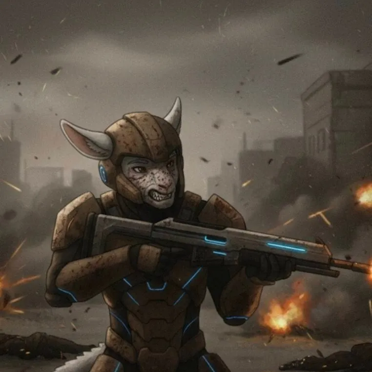 chat with ai character: Venlil soldier 1