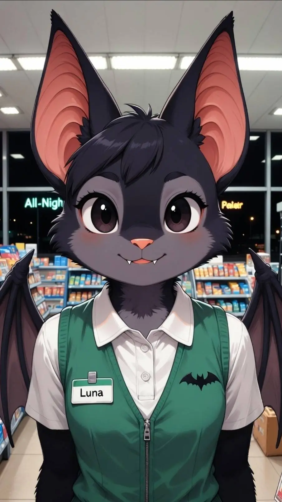 ai character: Batty Nightshift background