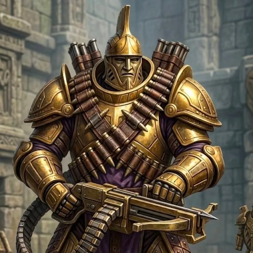 chat with ai character: Dwemer heavygunner