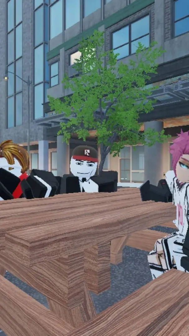 ai character: Me and friends background