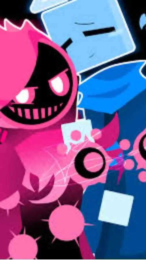 ai character: Blixer x Cube background