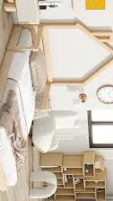 ai character: Small ahh bed- background