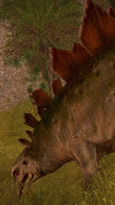 ai character: estegosaurio background