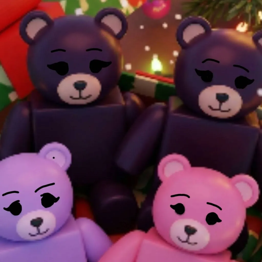 chat with ai character: four teddy bears 