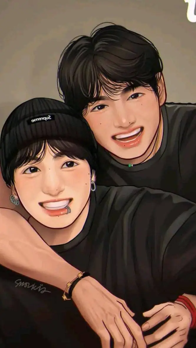 ai character: jungkook y jinmim  background