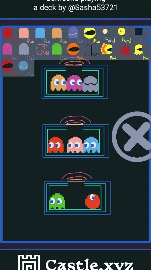 ai character: PAC-MAN Ghosts background