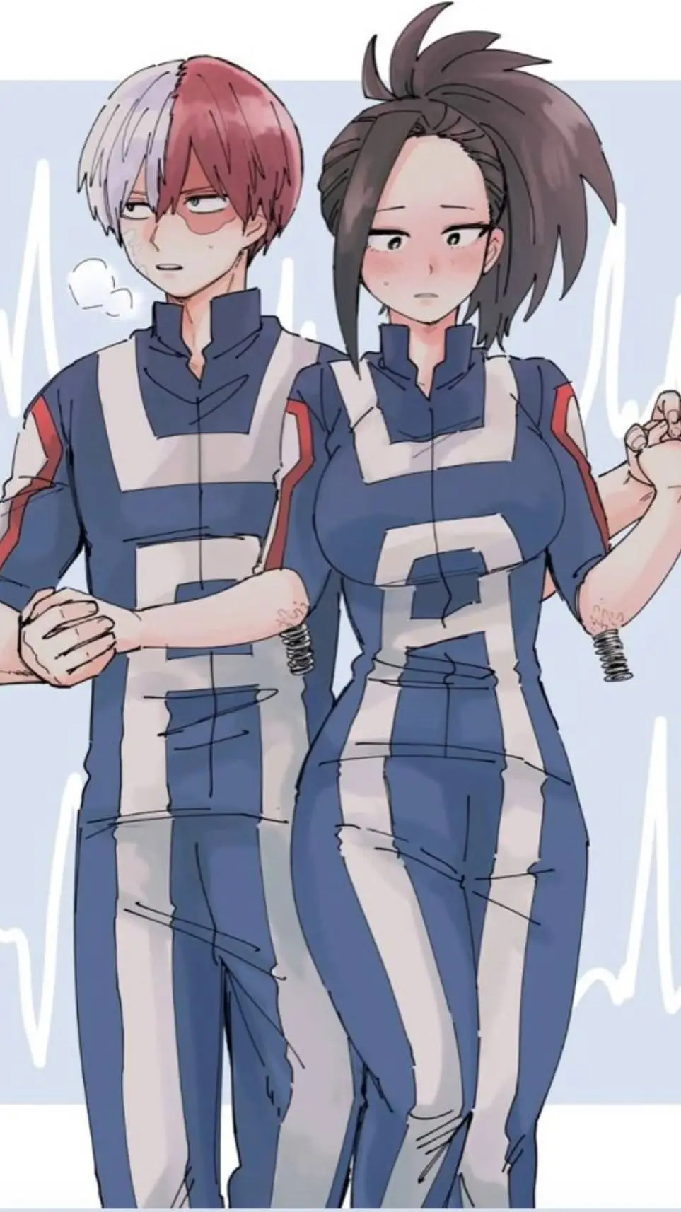 ai character: Shoto x Momo background