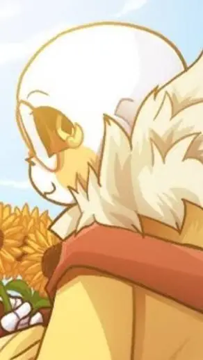 ai character: glimmer!sans background