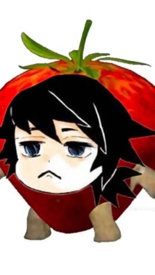 ai character: strawberry giyuu background