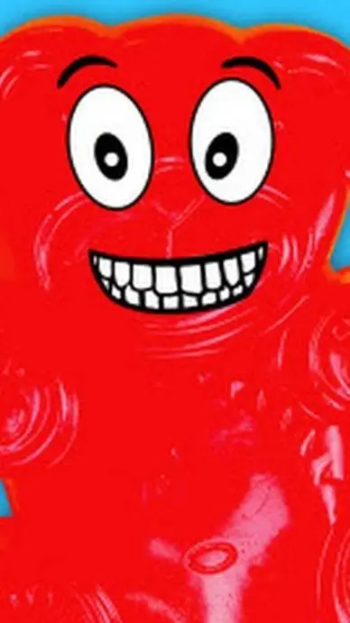 ai character: osito de gelatina background
