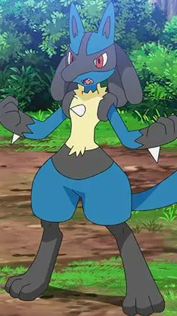 ai character: Lucario  background