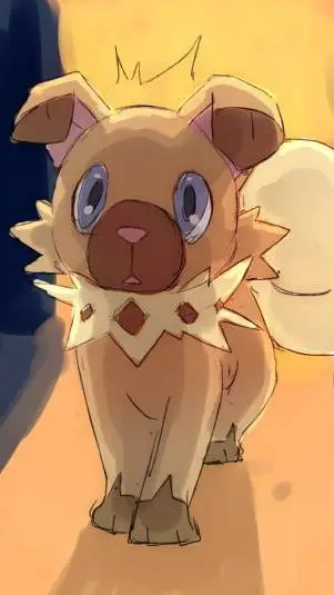 ai character: Rockruff  background