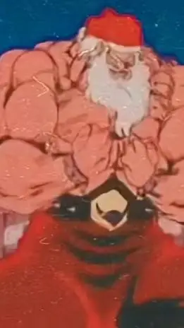 ai character: jacked santa background