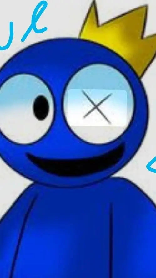 ai character: Blue. background