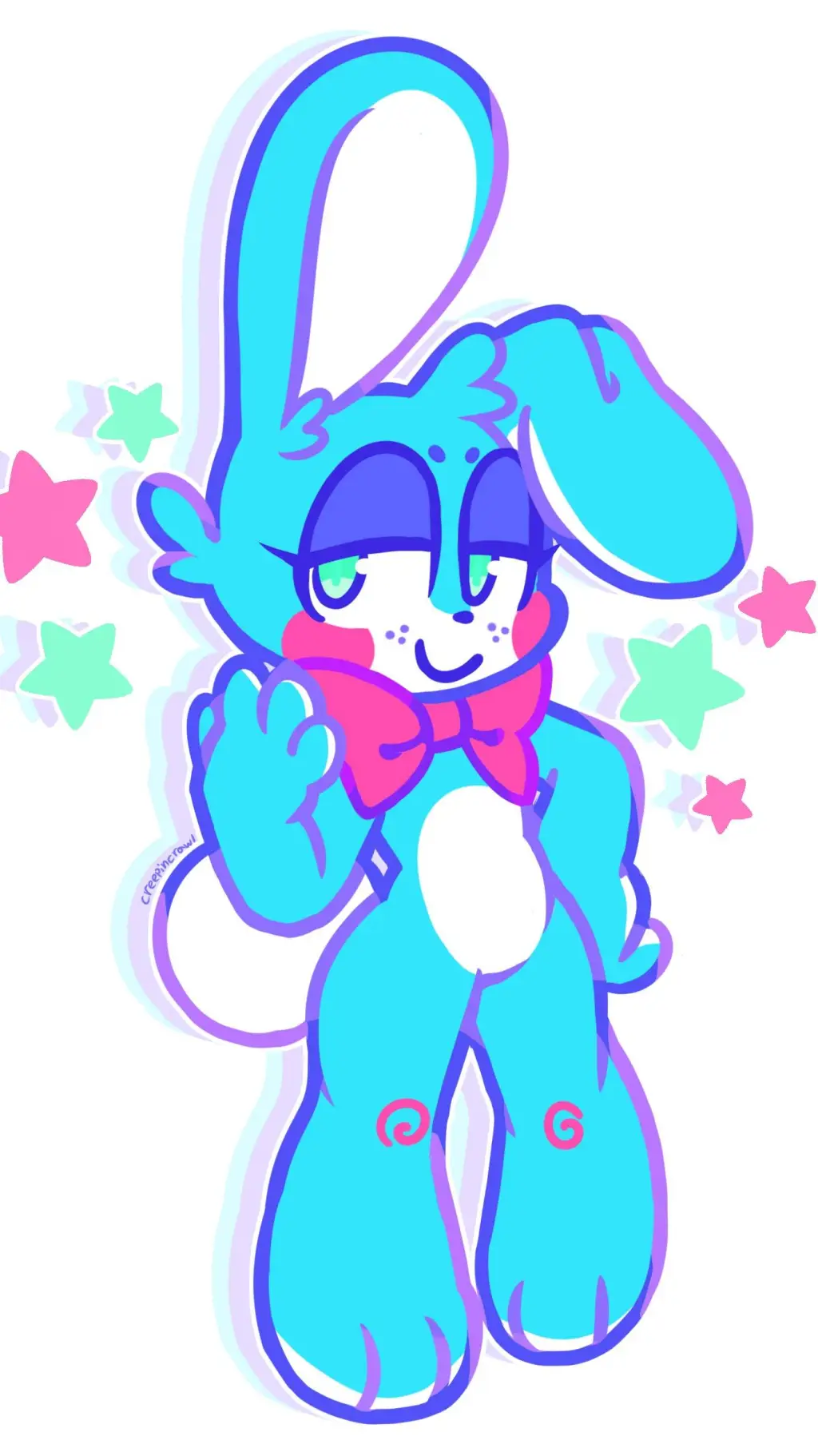 ai character: Female toy bonnie background