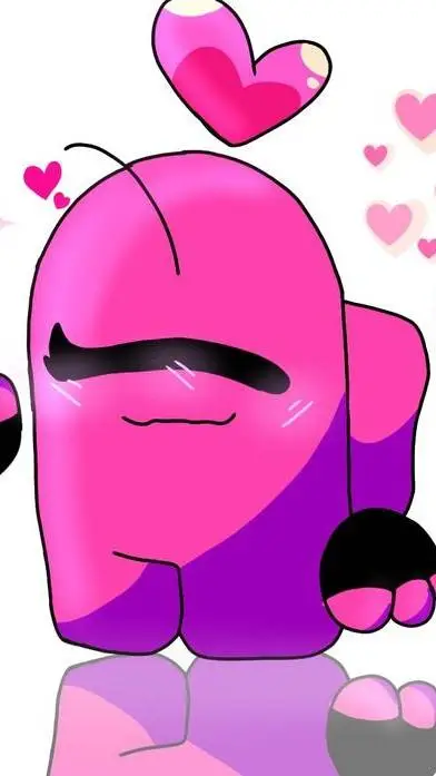 ai character: Pink background