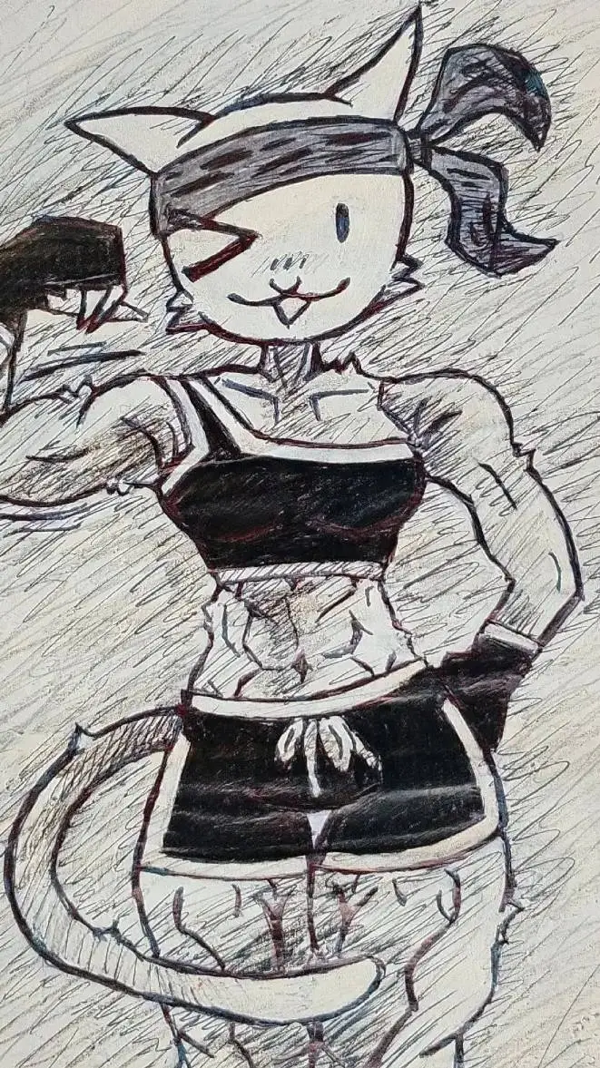ai character: Cameraman Cat background