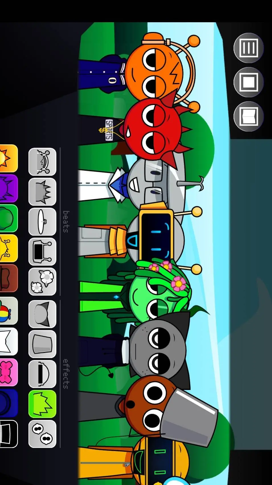 ai character: Sprunki background