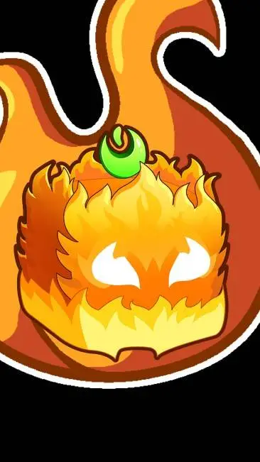 ai character: Flame fruit v2 background