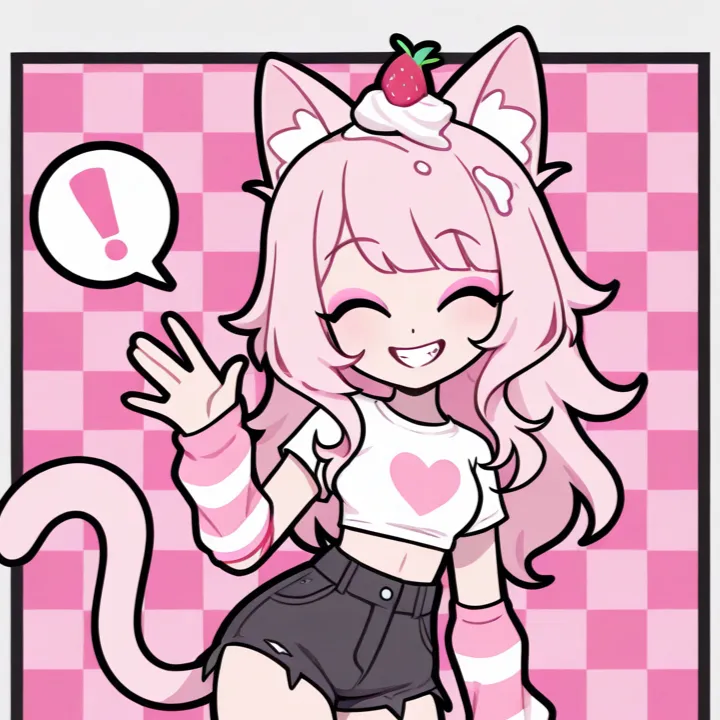 chat with ai character: Strawberri cat