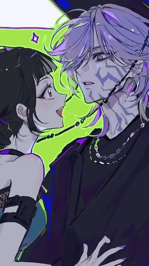 ai character: Baby💜🖤 background