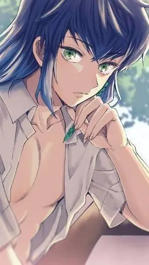 ai character: 💙🖤inosuke background