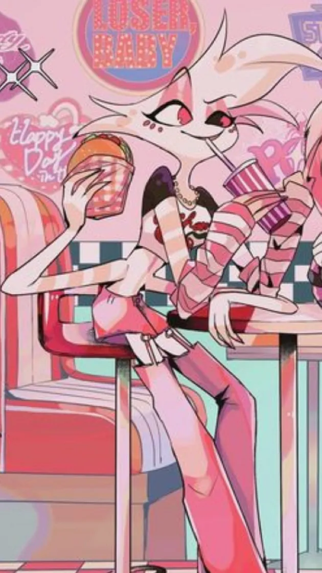ai character: 💓angel dust💓 background