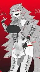 ai character: MechaGodzilla fem background