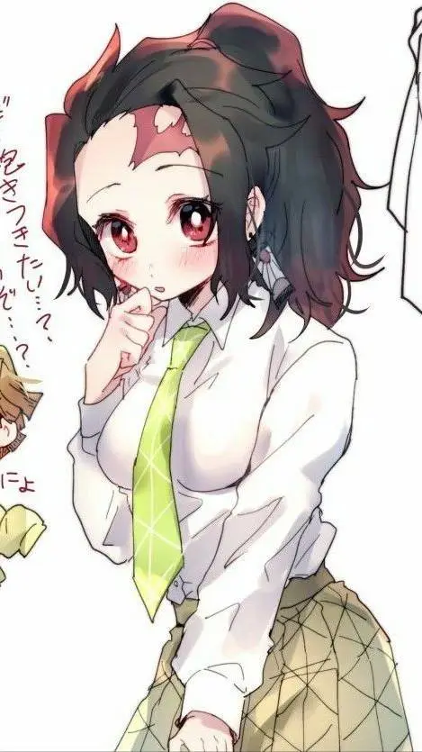 ai character: Tanjiro AU (Fem)  background