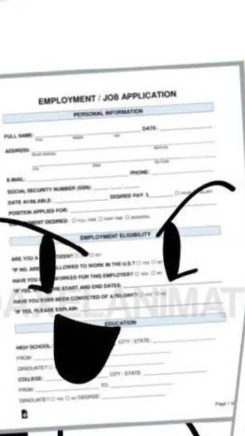 ai character: job application  background