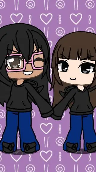 ai character: Annah and Monse💗💙 background
