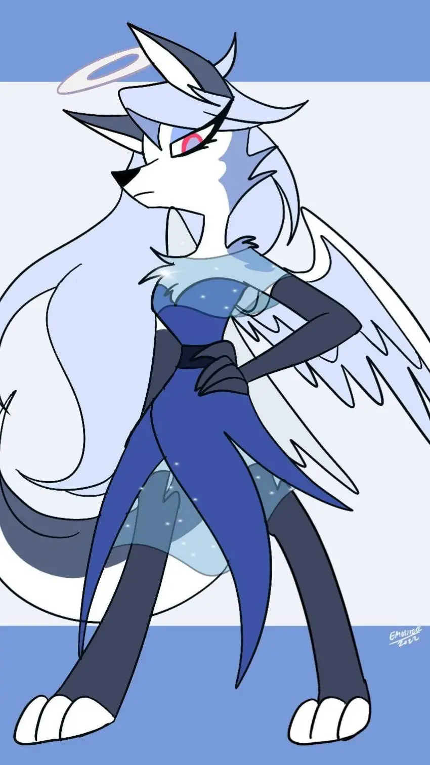 ai character: Loona (angel) background