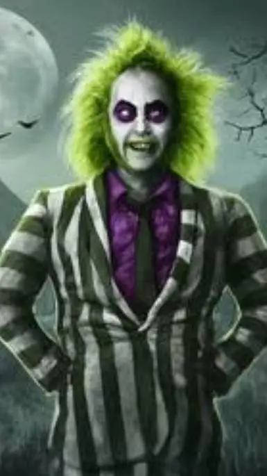 ai character: Beetlejuice  background