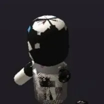 chat with ai character: glitched humanoid