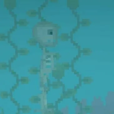 chat with ai character: underwater skeleto