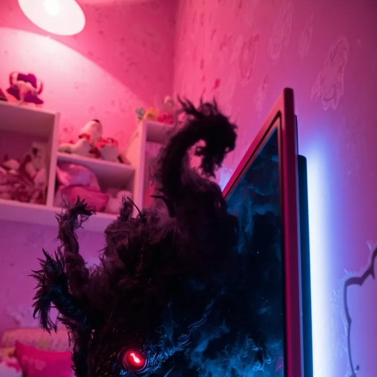 chat with ai character: un monstre noir 