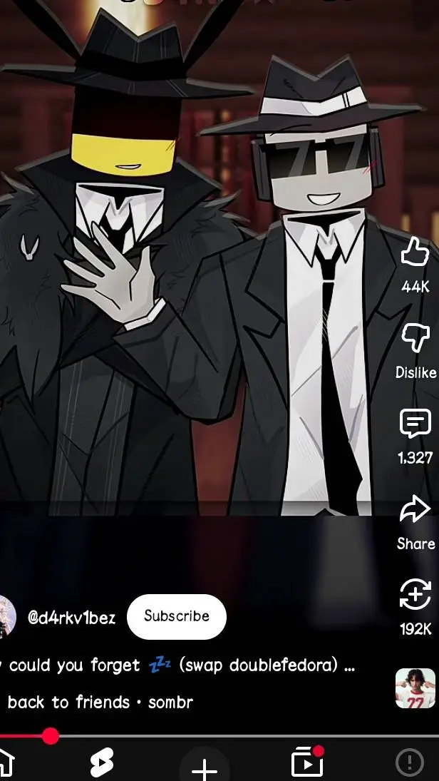 ai character: double fedora background