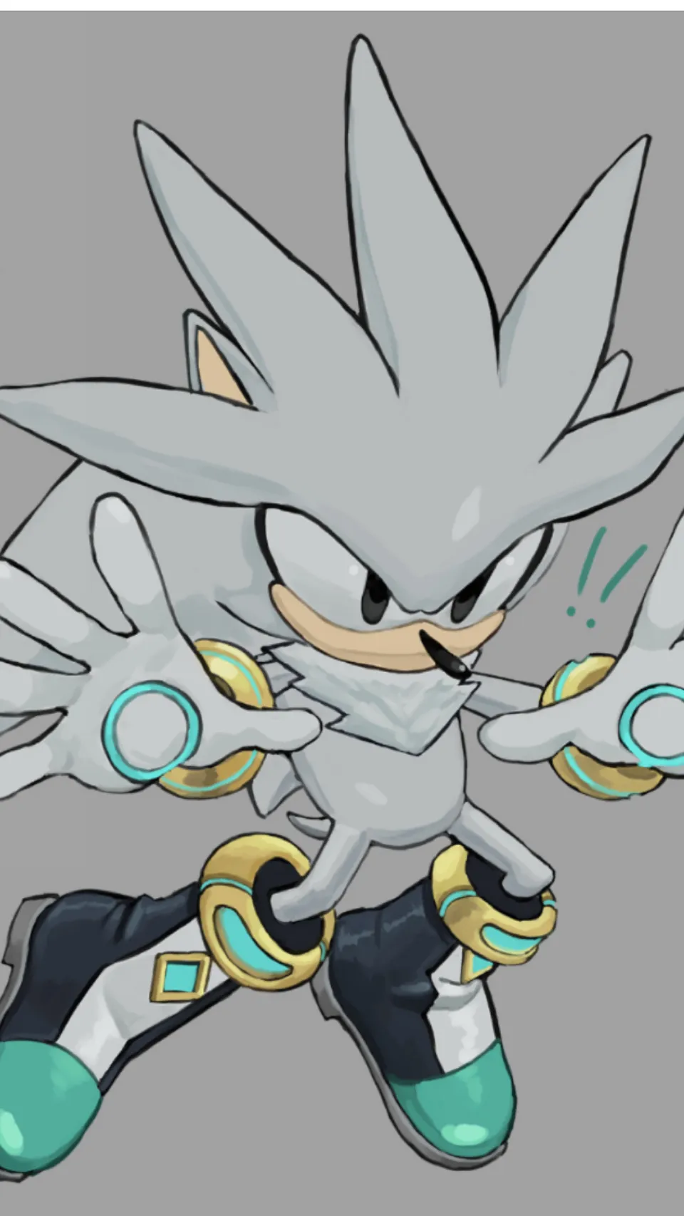 ai character: Outcome mem silver background