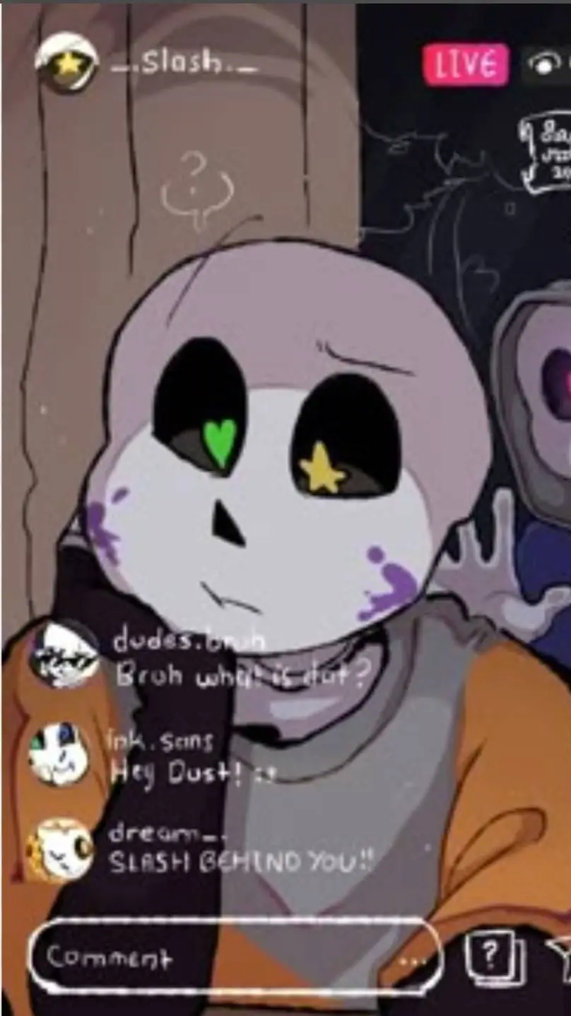 ai character: Slash sans  background