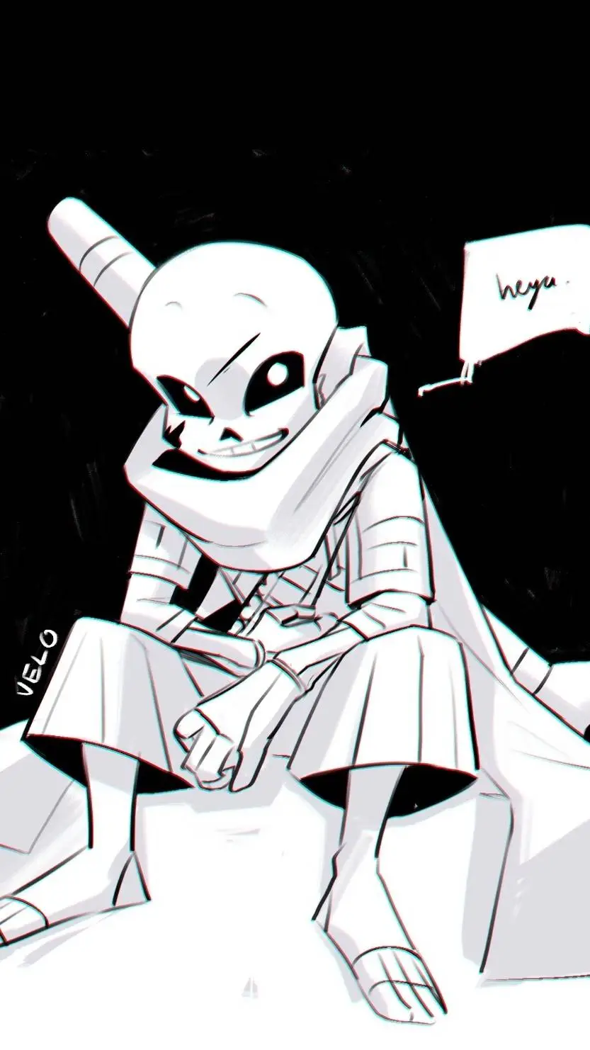ai character: Hollow ink sans  background