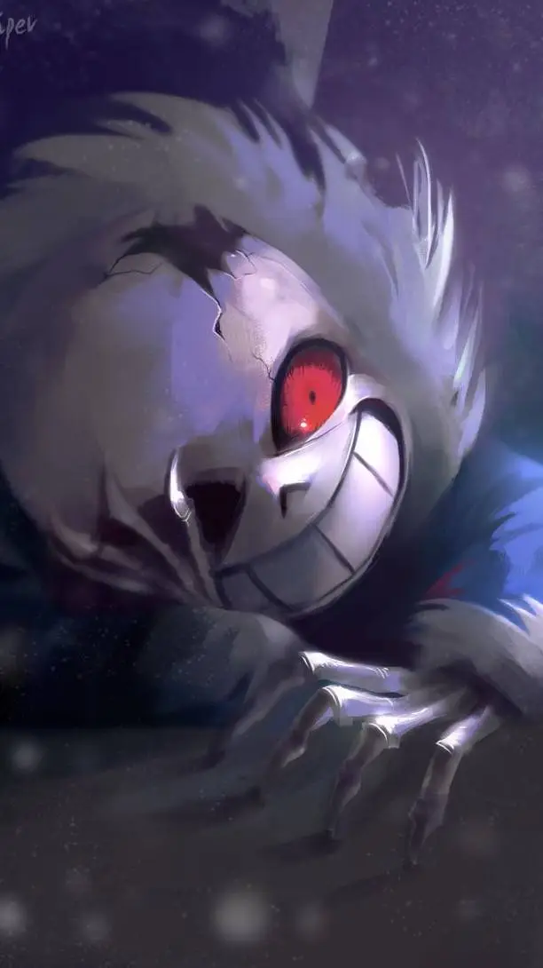 ai character: Horror sans  background