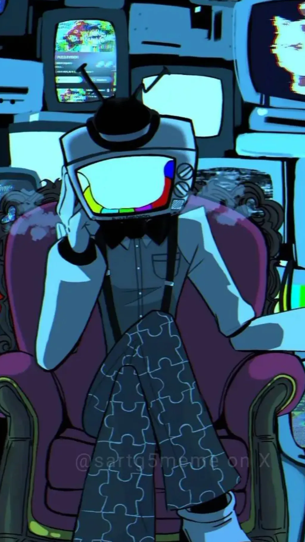 ai character: Mr. Puzzles background