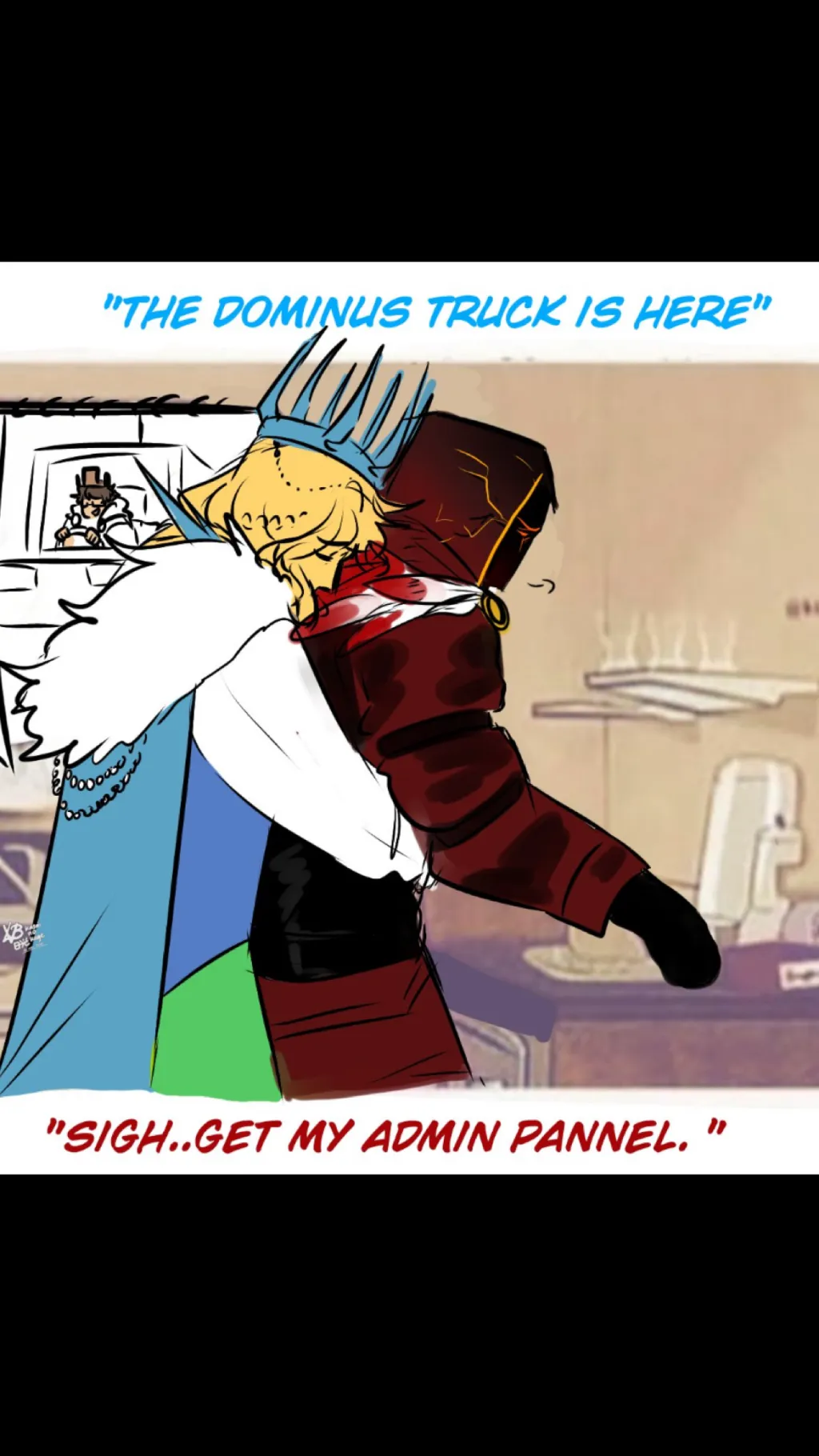 ai character: ITrapped-Ellernate background